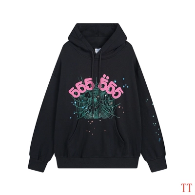 EM Sneakers Sp5der Hoodie & Sweatpant Set Angel Number SS22 Black 02