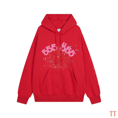 EM Sneakers Sp5der Hoodie & Sweatpant Set Angel Number SS22 Red 02