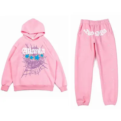 EM Sneakers Sp5der Hoodie & Sweatpant Set Atlanta Pink 01