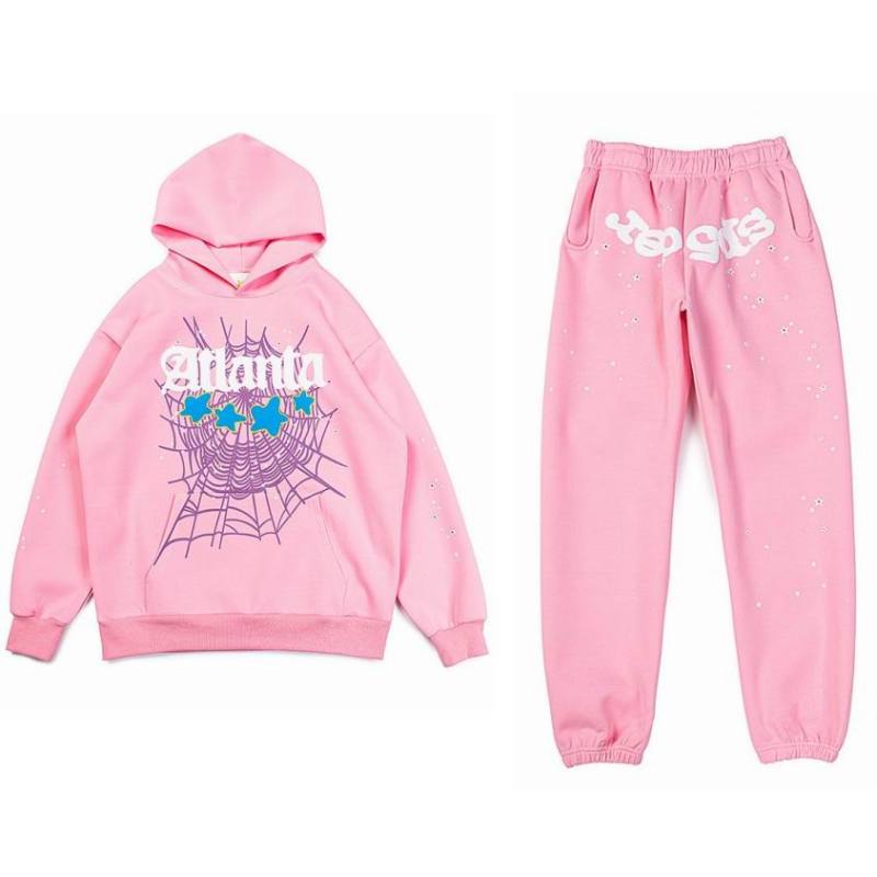 EM Sneakers Sp5der Hoodie & Sweatpant Set Atlanta Pink