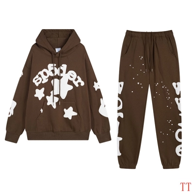 EM Sneakers Sp5der Hoodie & Sweatpant Set Beluga Brown 01