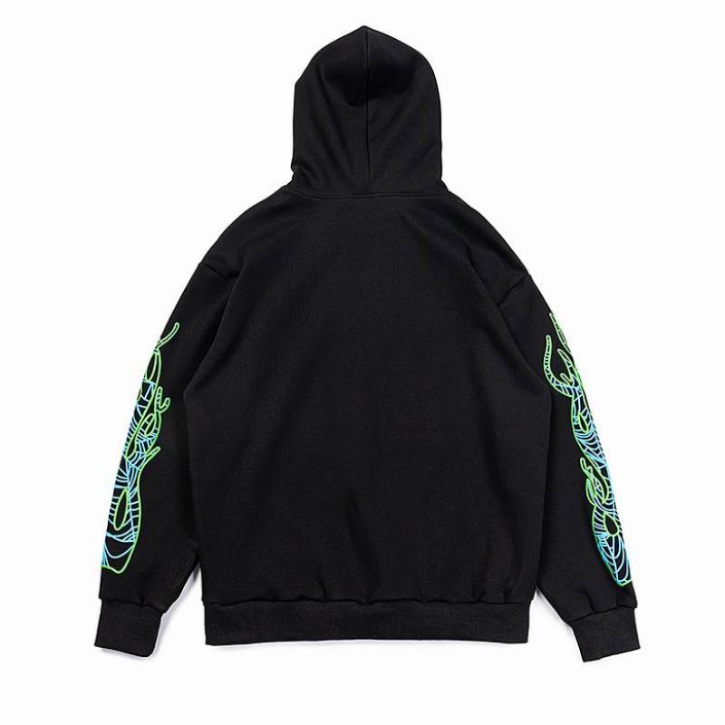 EM Sneakers Sp5der Hoodie & Sweatpant Set Classic Hip Hop Logo Print