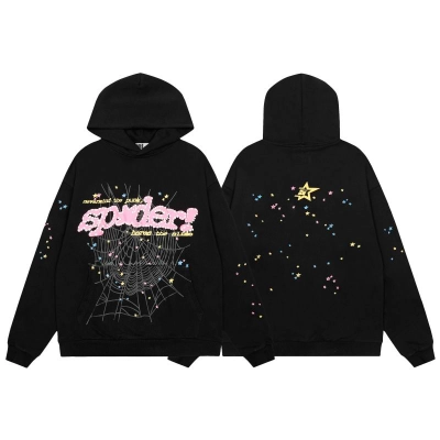 EM Sneakers Sp5der Hoodie & Sweatpant Set P*NK V2 Black 02