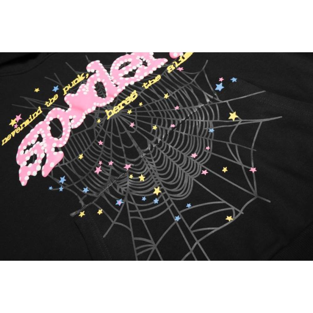 EM Sneakers Sp5der Hoodie & Sweatpant Set P*NK V2 Black