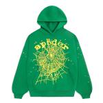 EM Sneakers Sp5der Hoodie & Sweatpant Set Star OG Web V2 Green