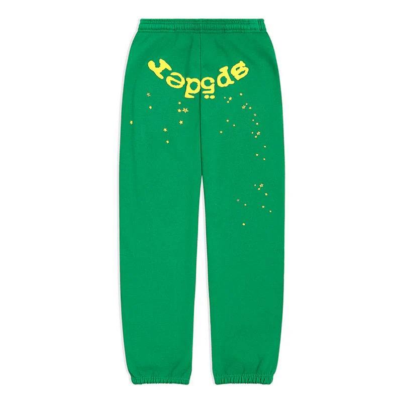 EM Sneakers Sp5der Hoodie & Sweatpant Set Star OG Web V2 Green