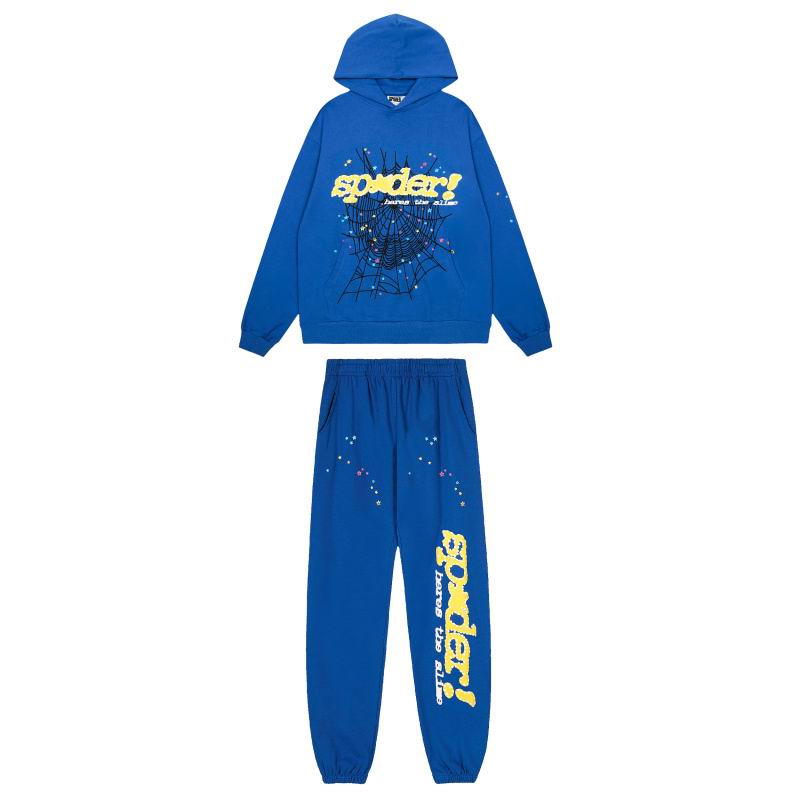 EM Sneakers Sp5der Hoodie & Sweatpant Set TC Blue