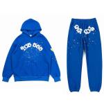 EM Sneakers Sp5der Hoodie & Sweatpant Set Web Print Gothic TC5 Blue
