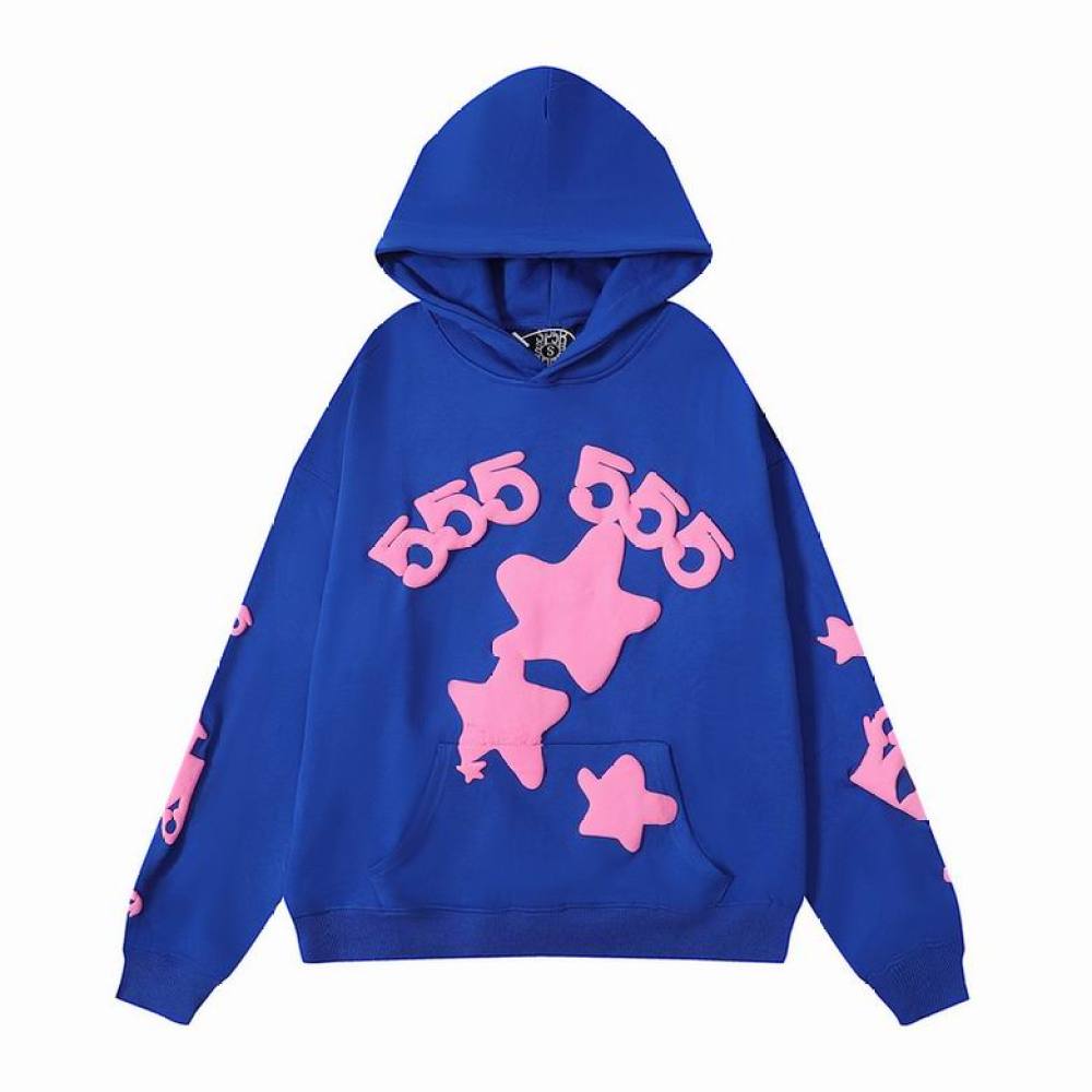 EM Sneakers Sp5der Hoodie & Sweatpant Set Wordwide Star Beluga Blue