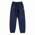 EM Sneakers Sp5der Hoodie & Sweatpant Set Worldwide 555 Angel Number Navy Blue