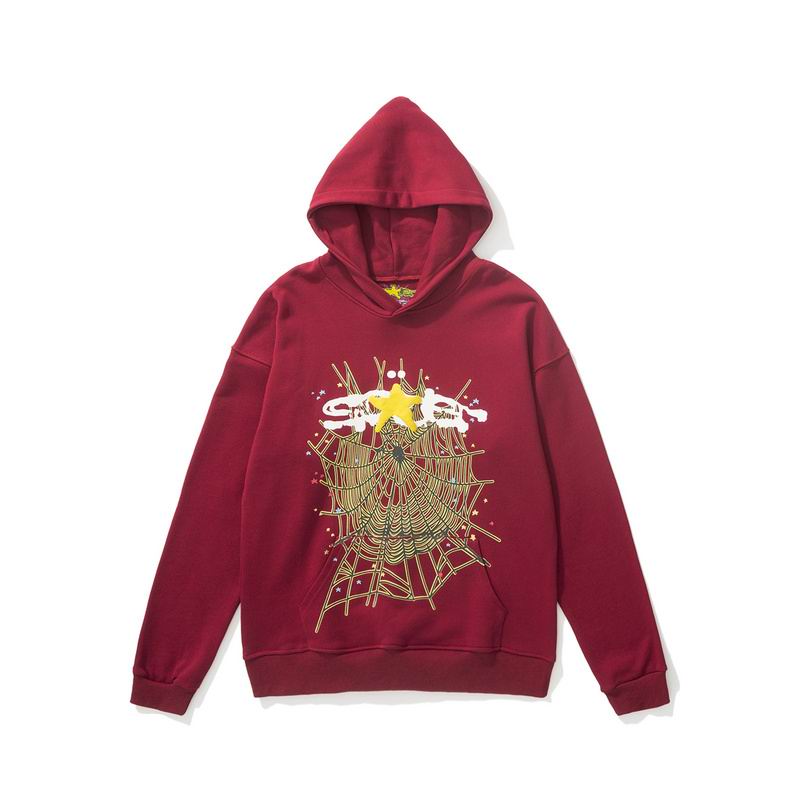 EM Sneakers Sp5der Logo Hoodie Maroon
