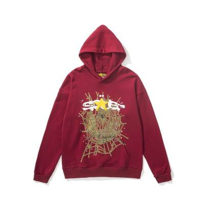 EM Sneakers Sp5der Logo Hoodie Maroon 01