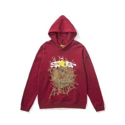 EM Sneakers Sp5der Logo Hoodie Maroon 01