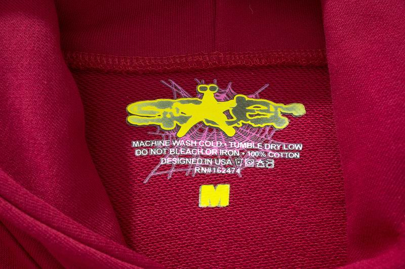 EM Sneakers Sp5der Logo Hoodie Maroon