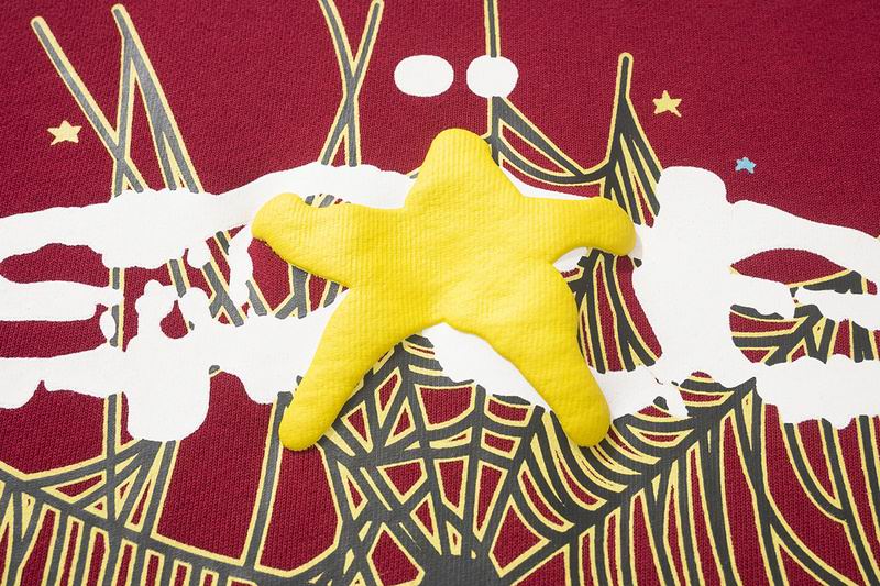 EM Sneakers Sp5der Logo Hoodie Maroon