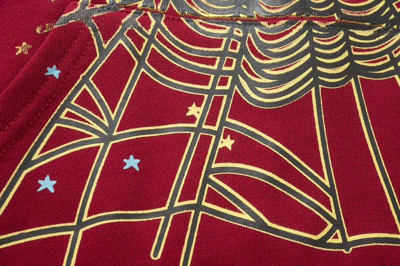 EM Sneakers Sp5der Logo Hoodie Maroon