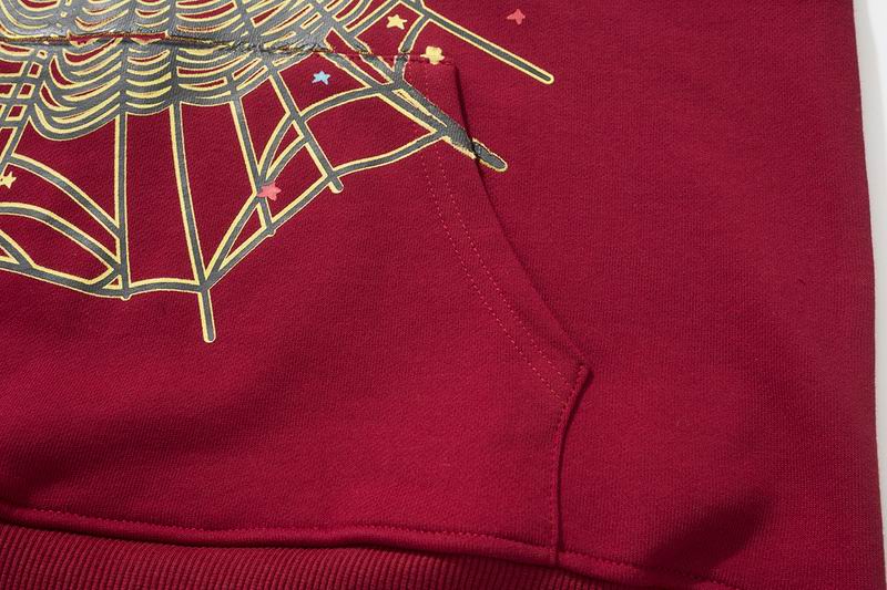 EM Sneakers Sp5der Logo Hoodie Maroon