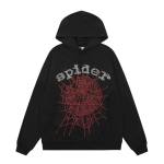 EM Sneakers Sp5der OG Rhinestone Logo Hoodie Black