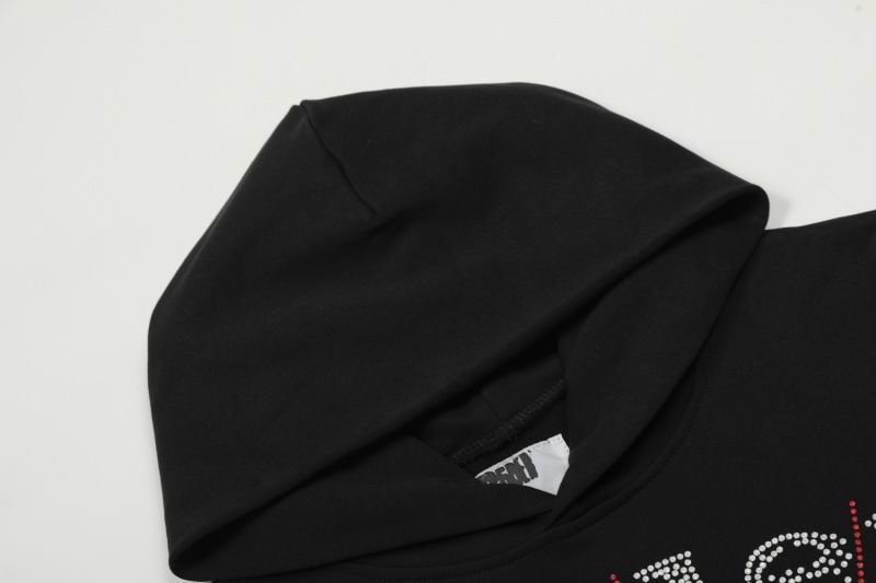 EM Sneakers Sp5der OG Rhinestone Logo Hoodie Black