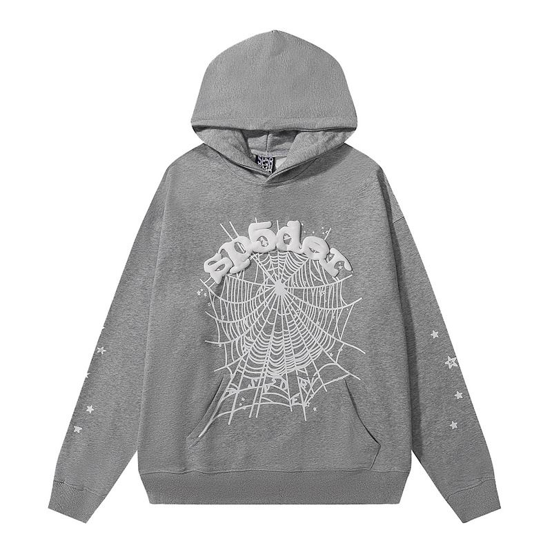 EM Sneakers Sp5der OG Web Hoodie Heather Grey