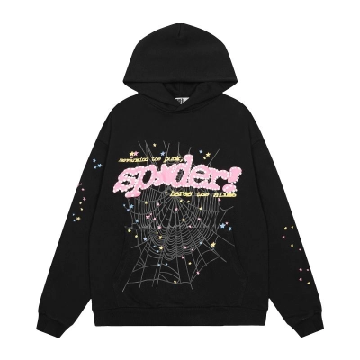EM Sneakers Sp5der P*NK V2 Hoodie Black 01