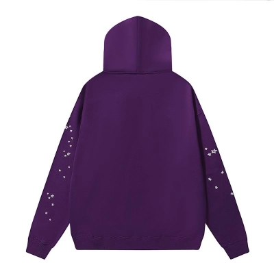 EM Sneakers Sp5der Star OG Web V2 Hoodie Purple 02