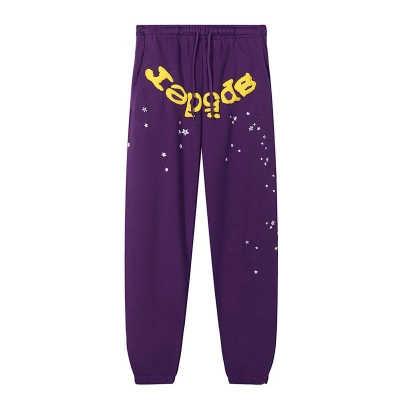 EM Sneakers Sp5der Sweatpant Star OG Web V2 Purple 01