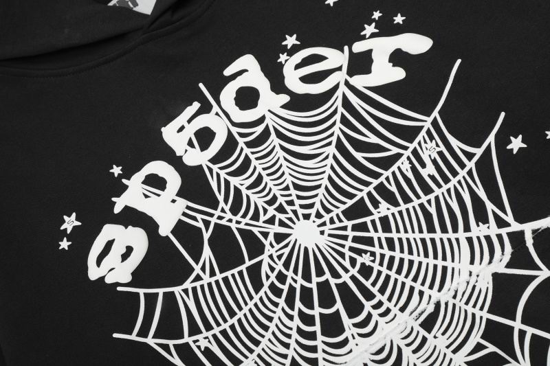 EM Sneakers Sp5der Worldwide Black OG Web Hoodie