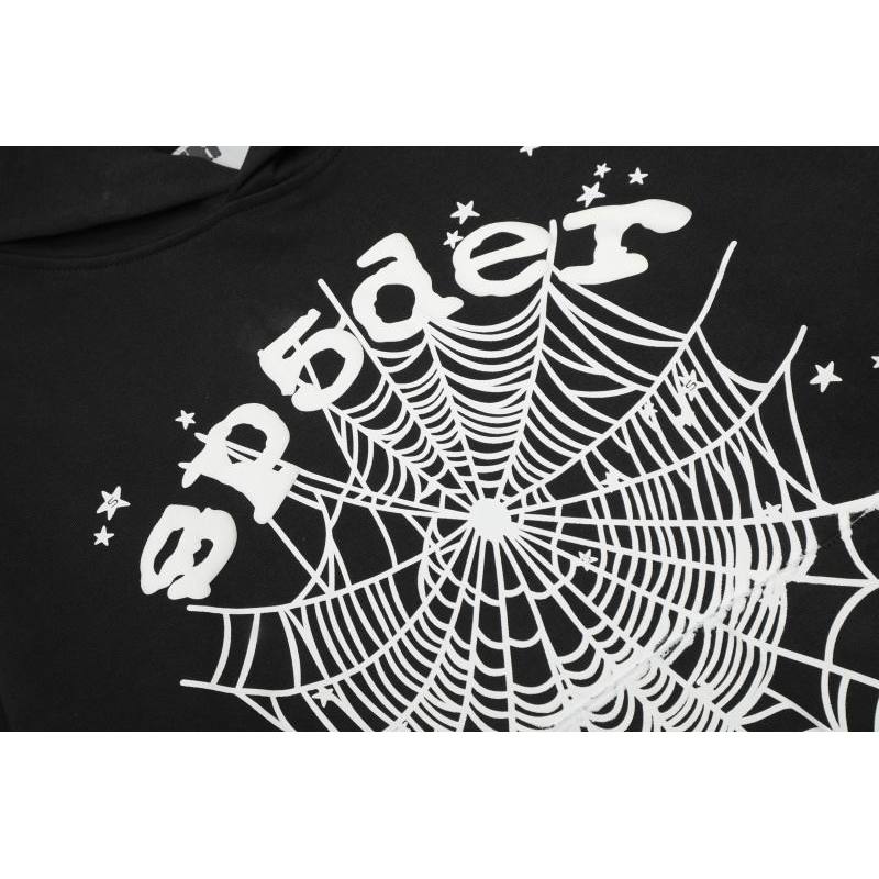 EM Sneakers Sp5der Worldwide Black OG Web Hoodie