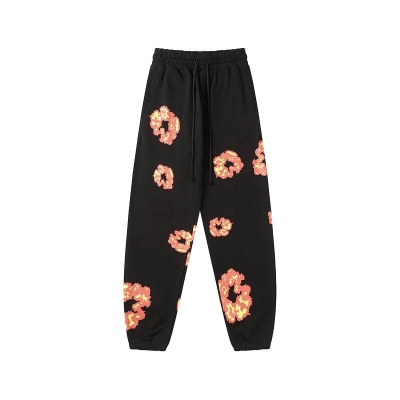 EM Sneakers Denim Tears  x Offset The Cotton Wreath Sweatpants Black 01