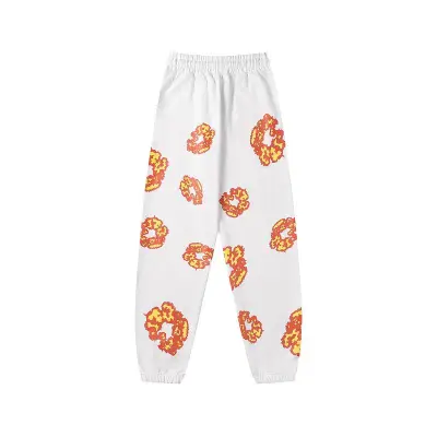 EM Sneakers Denim Tears  x Offset The Cotton Wreath Sweatpants White 02