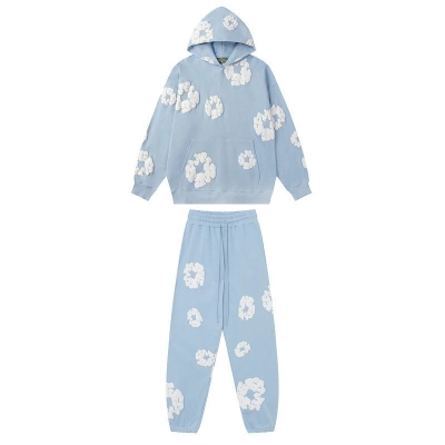 EM Sneakers Denim Tears Hoodie & Sweatpant Sets Cotton Wreath Royal Baby Blue 01