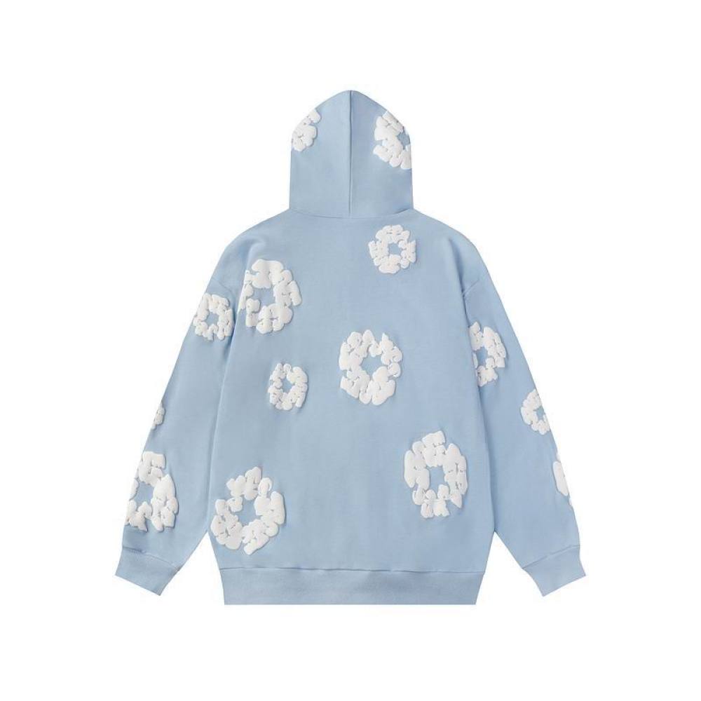EM Sneakers Denim Tears Hoodie & Sweatpant Sets Cotton Wreath Royal Baby Blue