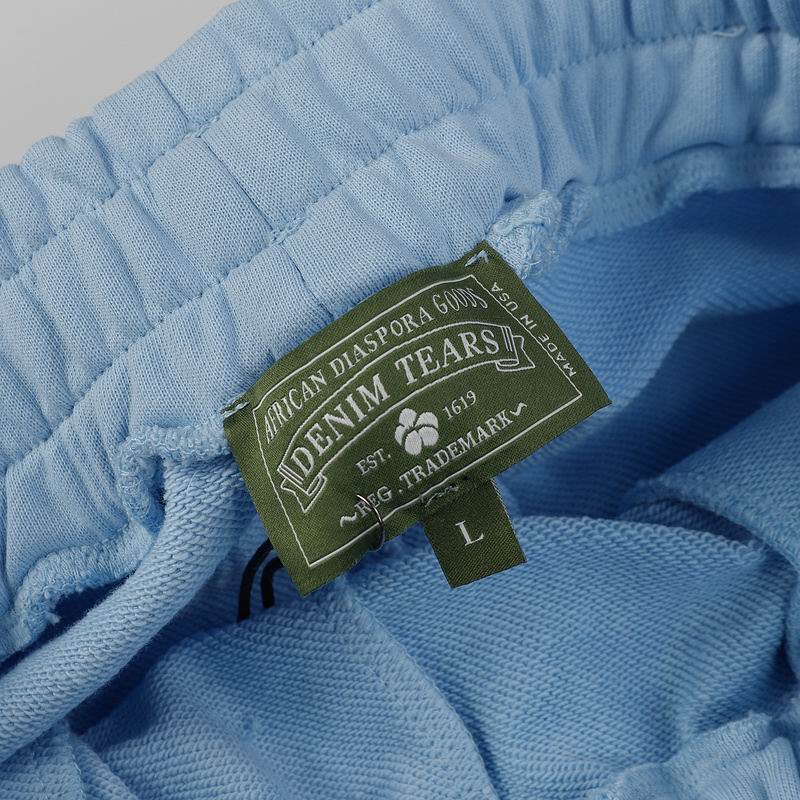 EM Sneakers Denim Tears Hoodie & Sweatpant Sets Cotton Wreath Royal Baby Blue