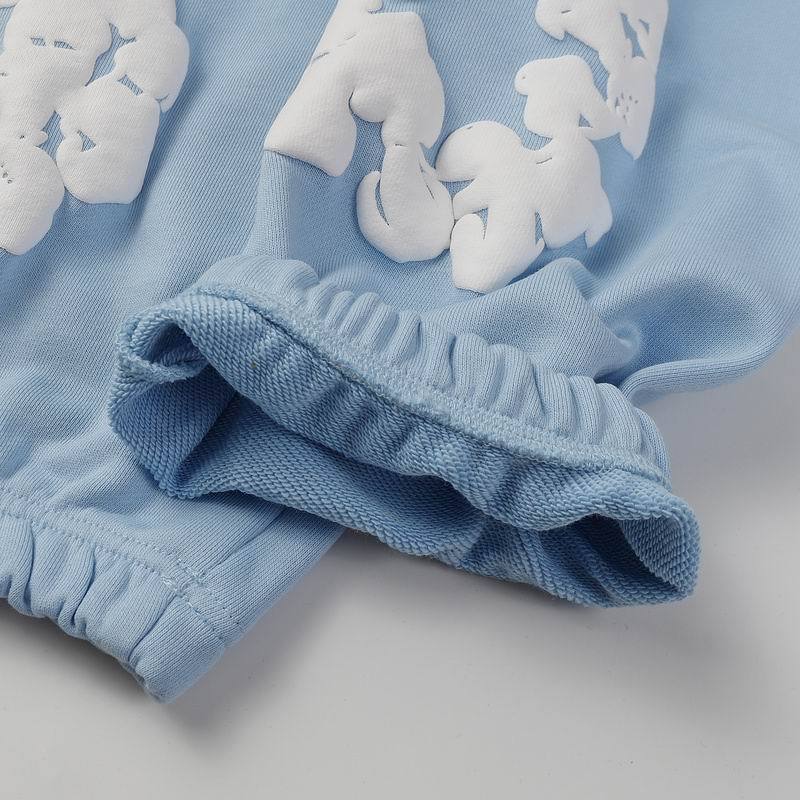 EM Sneakers Denim Tears Hoodie & Sweatpant Sets Cotton Wreath Royal Baby Blue
