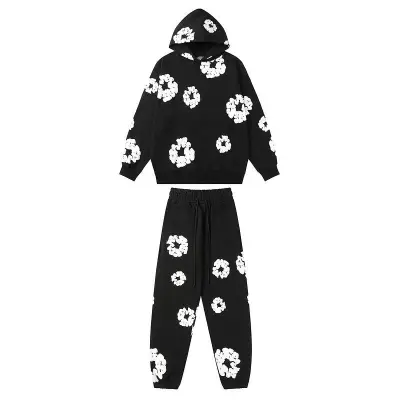 EM Sneakers Denim Tears Hoodie & Sweatpant Sets Cotton Wreath Royal Black 01