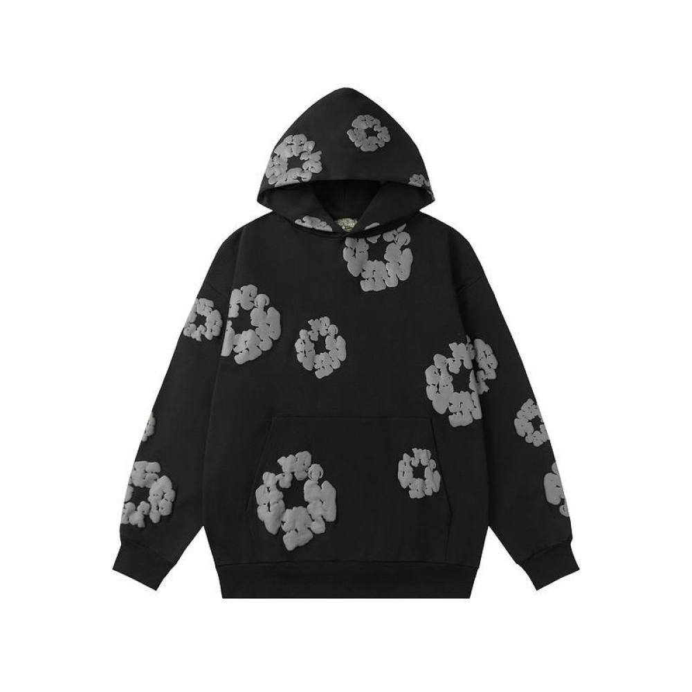 EM Sneakers Denim Tears Hoodie & Sweatpant Sets Cotton Wreath Royal Black Monochrome