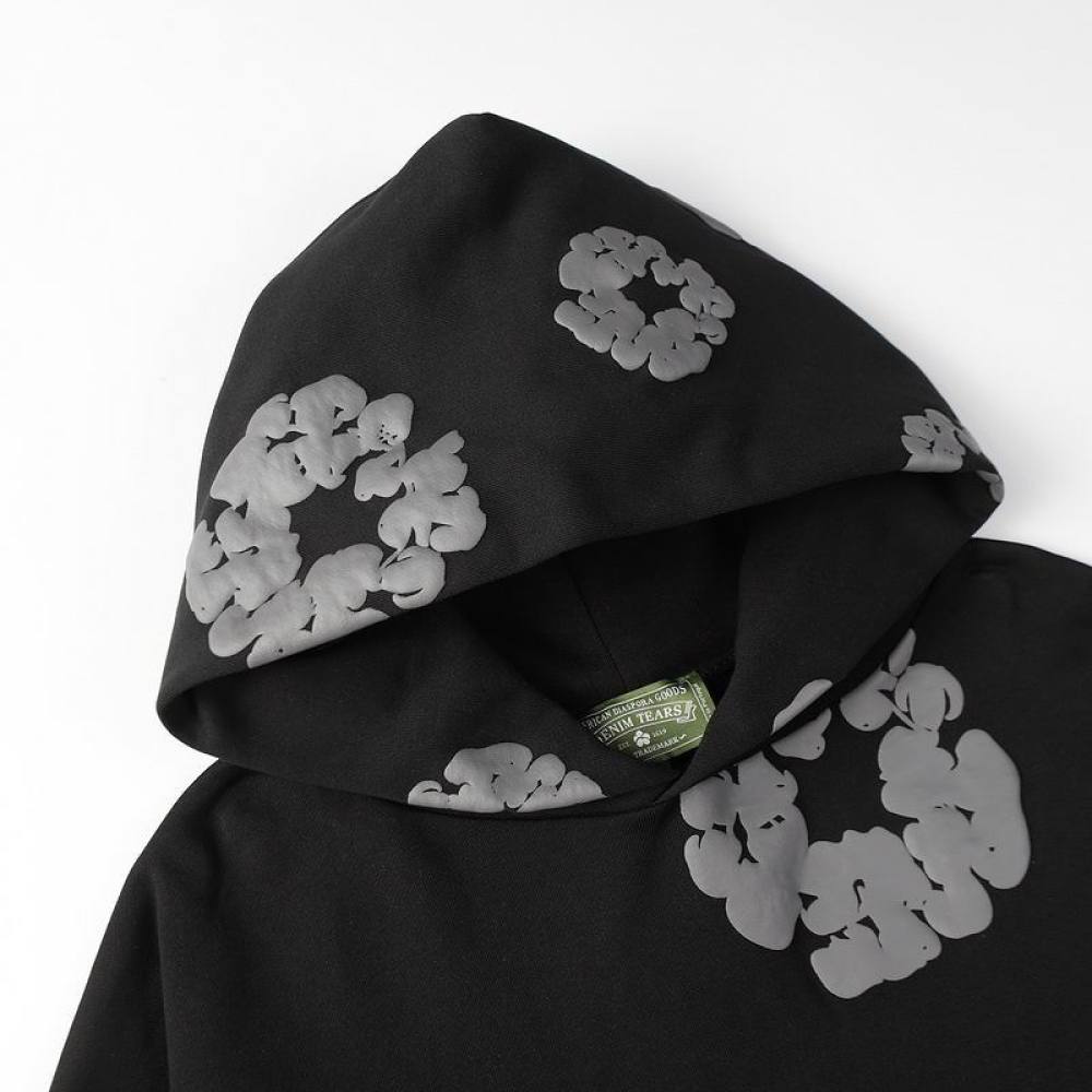 EM Sneakers Denim Tears Hoodie & Sweatpant Sets Cotton Wreath Royal Black Monochrome