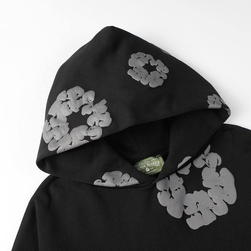 EM Sneakers Denim Tears Hoodie & Sweatpant Sets Cotton Wreath Royal Black Monochrome