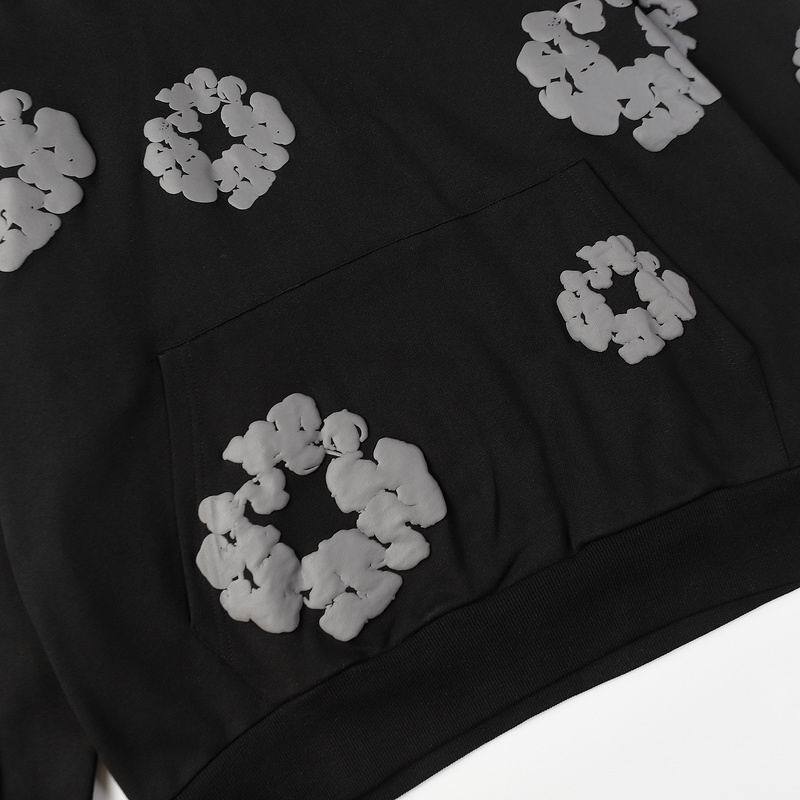 EM Sneakers Denim Tears Hoodie & Sweatpant Sets Cotton Wreath Royal Black Monochrome