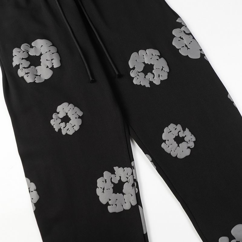 EM Sneakers Denim Tears Hoodie & Sweatpant Sets Cotton Wreath Royal Black Monochrome