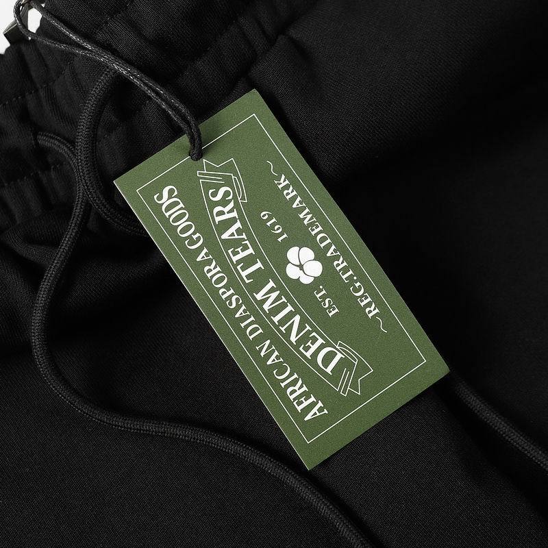 EM Sneakers Denim Tears Hoodie & Sweatpant Sets Cotton Wreath Royal Black Monochrome