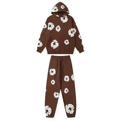 EM Sneakers Denim Tears Hoodie & Sweatpant Sets Cotton Wreath Royal Brown 01
