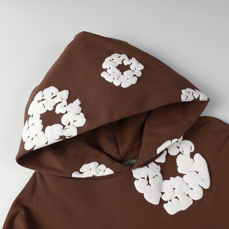 EM Sneakers Denim Tears Hoodie & Sweatpant Sets Cotton Wreath Royal Brown