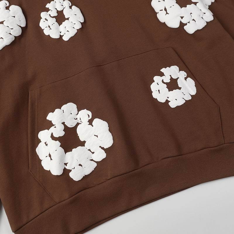 EM Sneakers Denim Tears Hoodie & Sweatpant Sets Cotton Wreath Royal Brown