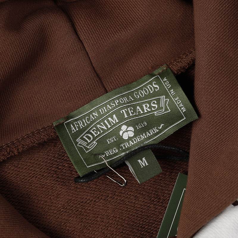 EM Sneakers Denim Tears Hoodie & Sweatpant Sets Cotton Wreath Royal Brown