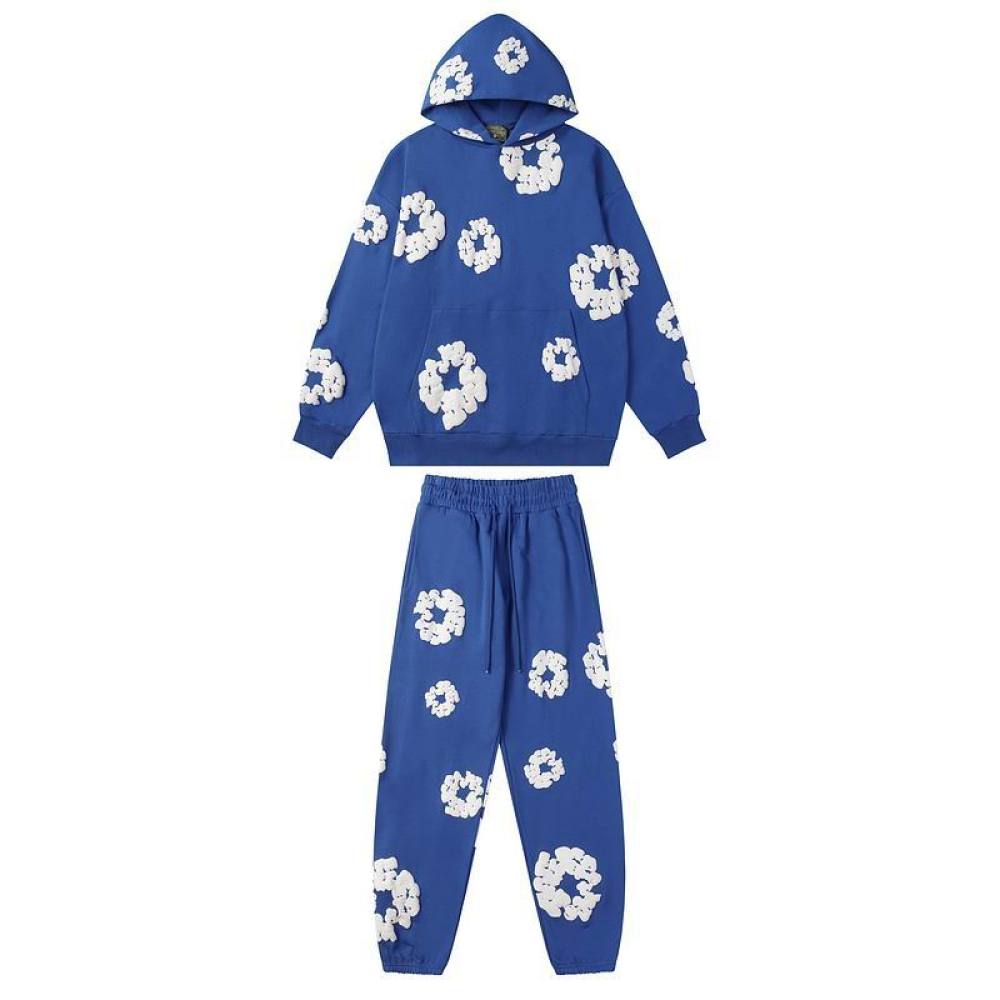 EM Sneakers Denim Tears Hoodie & Sweatpant Sets Cotton Wreath Royal Dark Blue