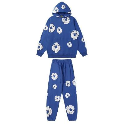 EM Sneakers Denim Tears Hoodie & Sweatpant Sets Cotton Wreath Royal Dark Blue 01