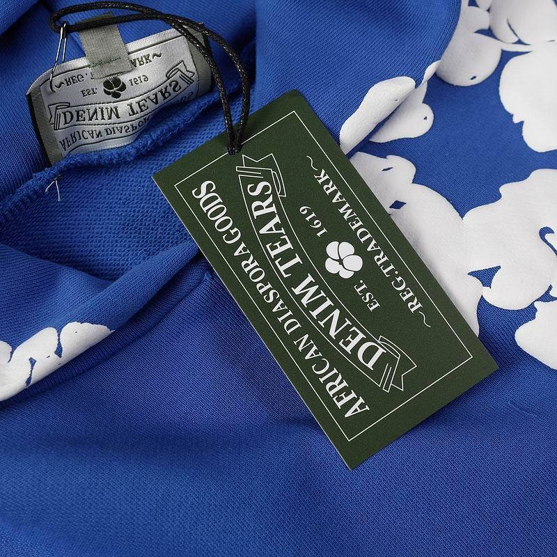 EM Sneakers Denim Tears Hoodie & Sweatpant Sets Cotton Wreath Royal Dark Blue