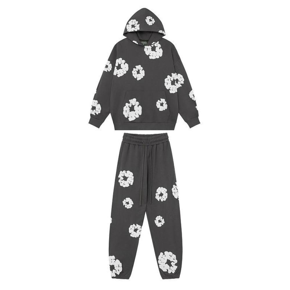 EM Sneakers Denim Tears Hoodie & Sweatpant Sets Cotton Wreath Royal Dark Gray